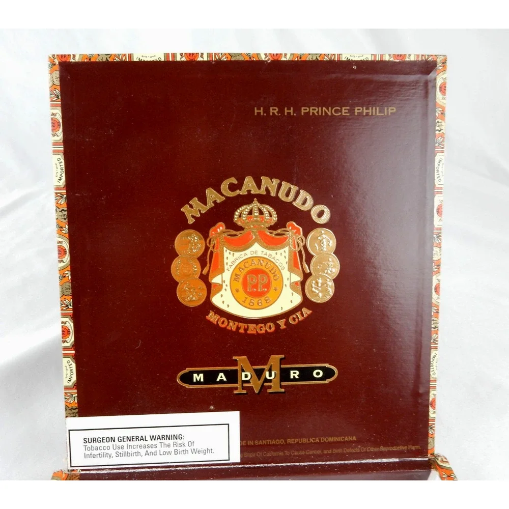Macanudo Montego y Cia Maduro Cigar Box HRH Prince Philip Dominican Republic